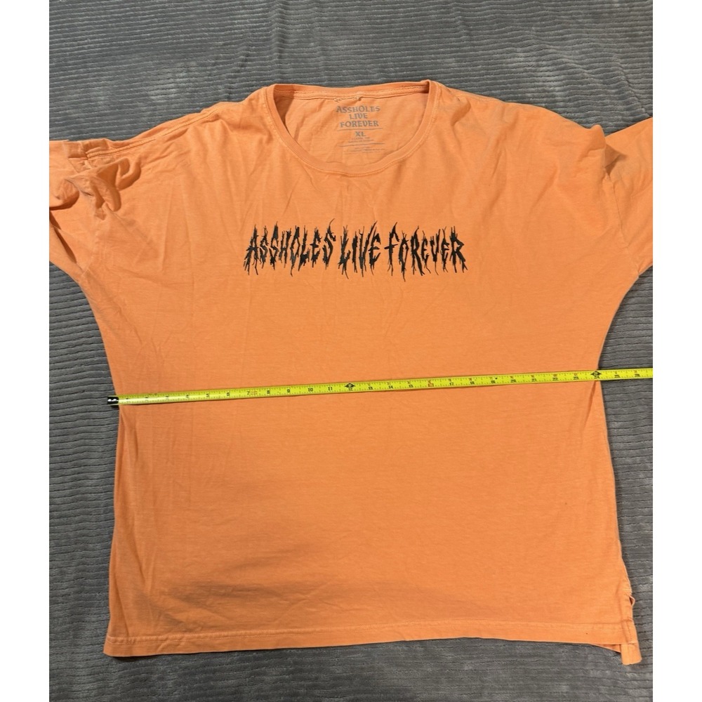 A$$holes Live Forever Unisex Adults Graphic Long Sleeve T-Shirt Peach Xl - Picture 3 of 5